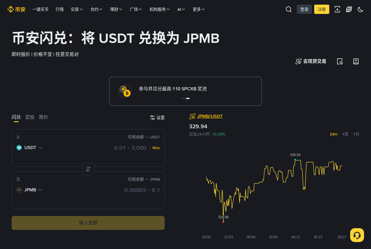 新手第一次买币安股票代币 JPMB:闪兑还是限价单,5 步走完-玩转加密货币